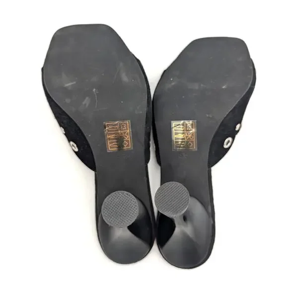 Jeffrey Campbell Odom Studded Slide Sandal Women's Black Size US5.5 EU36